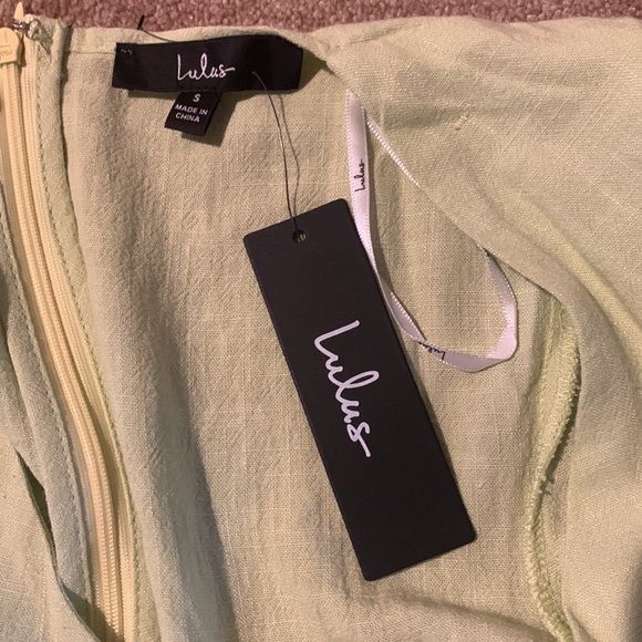 Lulus Summer Journey Light Green Tie-Front Cutout Midi Dress tags on never worn - Picture 5 of 5